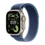 Apple Watch Ultra 3 49mm 5G - Titánium-Kék Szövet Szíj)  (M/L Gyártói garancia